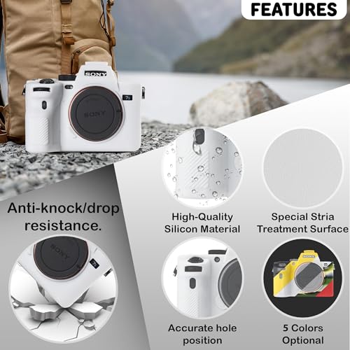 Funda para cámara Sony A7SIII silicona protectora blanco miniatura 2