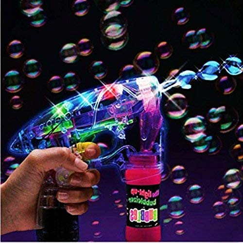 Velocious Electronic Bubble Gun | Bubble Making Toy Gun with Lights and 2 Bubble Solution Bottles | Toy for Kids (Transparent) (B08ZD7QDGH) Amazon Price History, Amazon Price Tracker