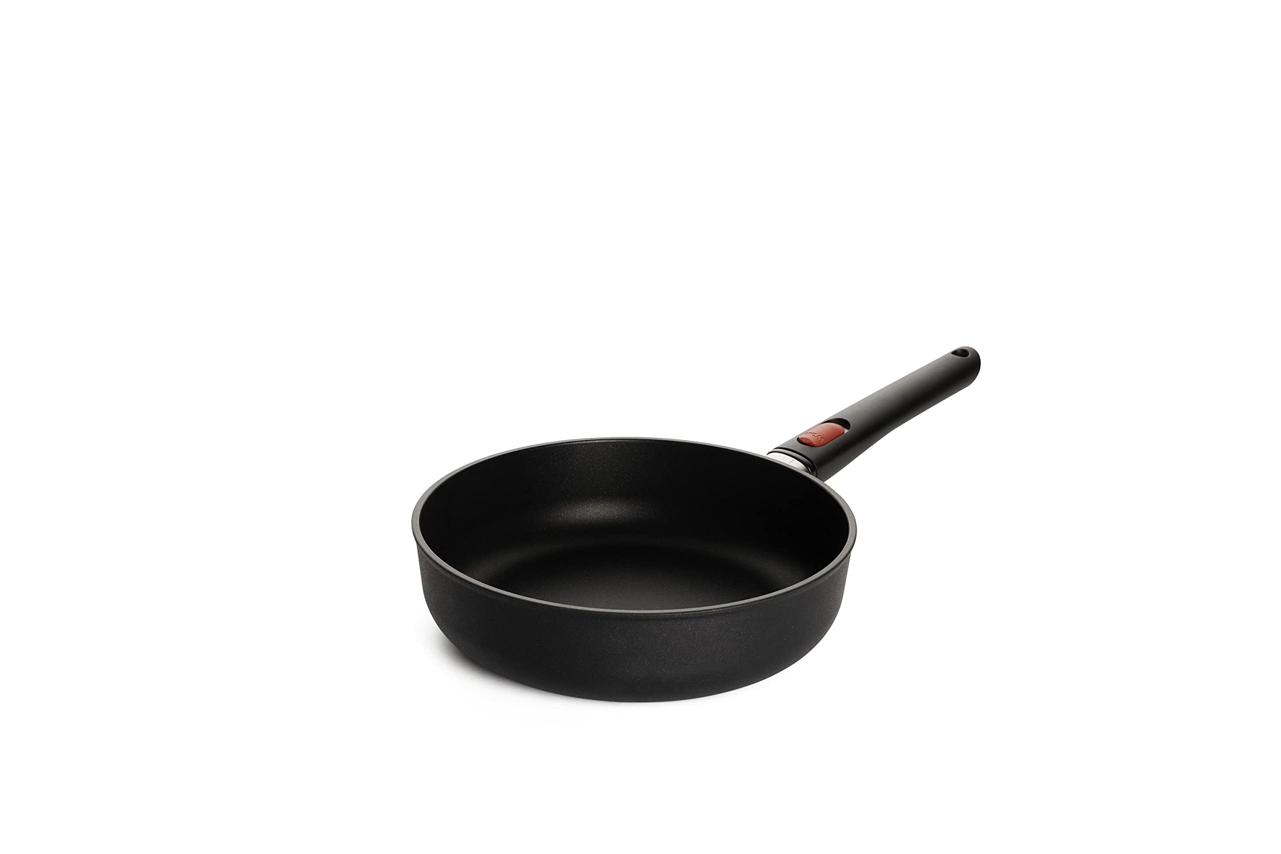 Eco Lite QXR Hochrandpfanne – induktionsgeeignet, Ø 24 cm, 7 cm Randhöhe, abnehmbarer Stiel, PFAS-frei, recyceltes Aluminium, backofenfest, schwarz