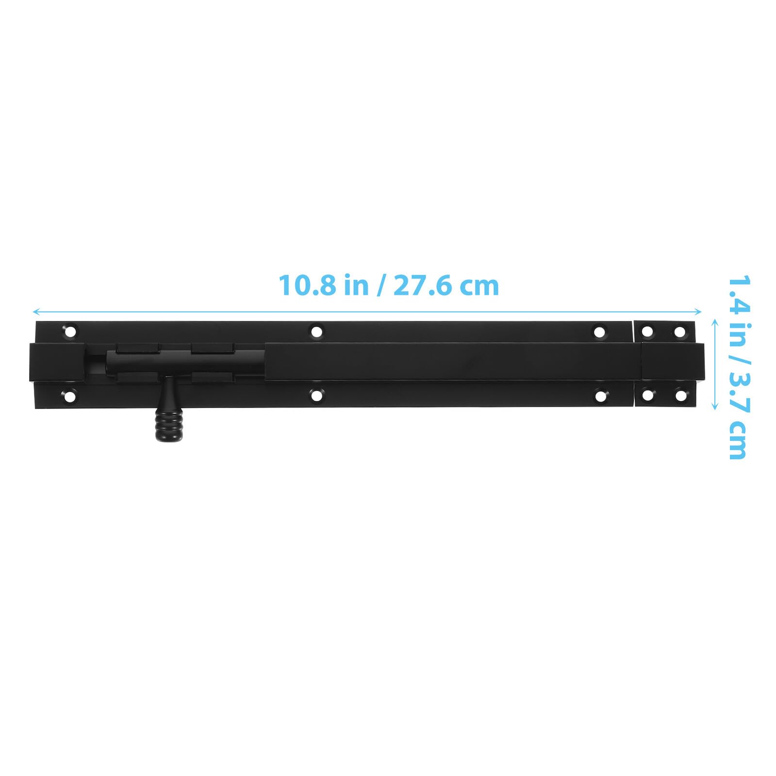 Pestillo Antirrobo de Negro de Aluminio Aleación Deslizante para Puerta