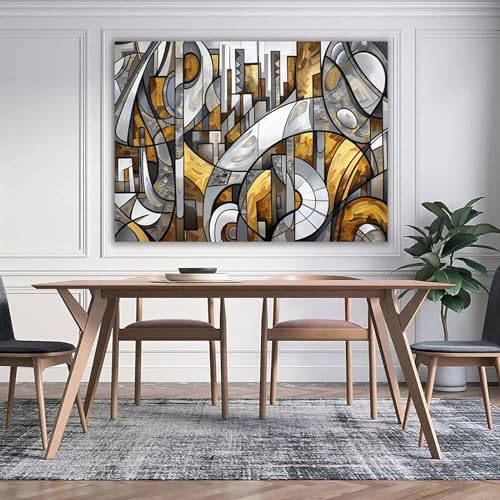 Affiche abstraite facile pour reveiller un mur blanc de chambre - 4