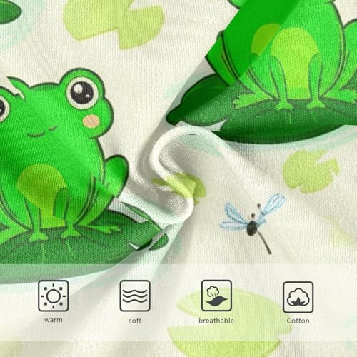 CHIFIGNO Green Frogs Cute Underwear for Boys Soft Cotton Briefs Little Boys Breathable Briefs Underwear3