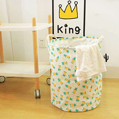 Lin XH Ins - Cesta de Almacenamiento (algodón, diseño de piña, Resistente al Agua), 35 * 45cm, 35x45cm