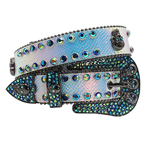 Ceinture crâne 115 cm avec strass pour résoudre le manque d'accessoires originaux rock