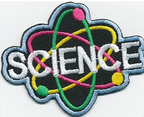 Cub Girl Boy SCIENCE Embroidered Iron-On Fun Patch 2 Crests Badge Scout Guides