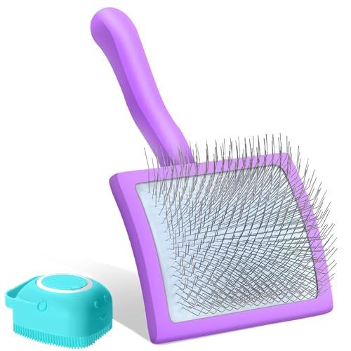 Dog-Slicker-Brush-for-Medium-or-Long-Haired-Dogs-Long-Pin-Slicker-Brush-for-Removes-Loose-Hair-Tangles-and-Knots-Best-Grooming-Brush-forl-Small-Animals-Large-Free-Pet-Comb-Purple - Cucciolini Doodles   Dog-Slicker-Brush-for-Medium-or-Long-Haired-Dogs-Long-Pin-Slicker-Brush-for-Removes-Loose-Hair-Tangles-and-Knots-Best-Grooming-Brush-forl-Small-Animals-Large-Free-Pet-Comb-Purple