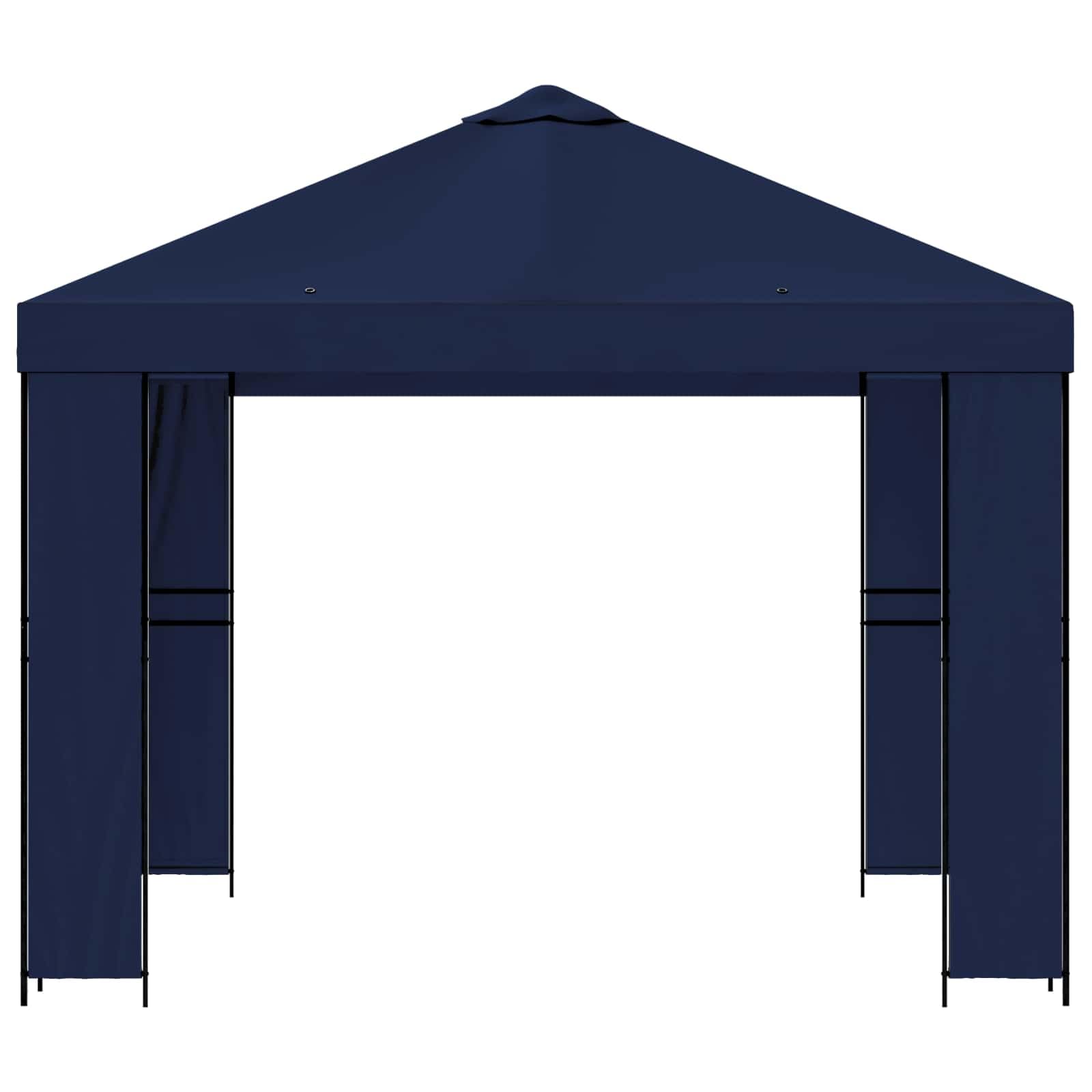 Pawilon 3 x 3 m niebieski poliester stal