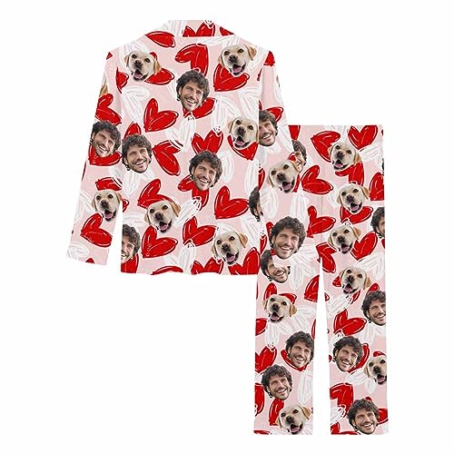 M YESCUSTOM Personalized Face Pajamas Custom Short Pajamas Set for Women with Photo Customized Funny Sleepwear Lounge Set3