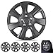 BDK Matte Black Hubcaps Wheel Covers for (2006-2014) Toyota Camry 16 Inch Hubcaps Set of 4, Snap-on Direct OEM Replacement for Toyota Camry Hubcaps 16 Inch Wheel Covers Impact-Resistant Durable
