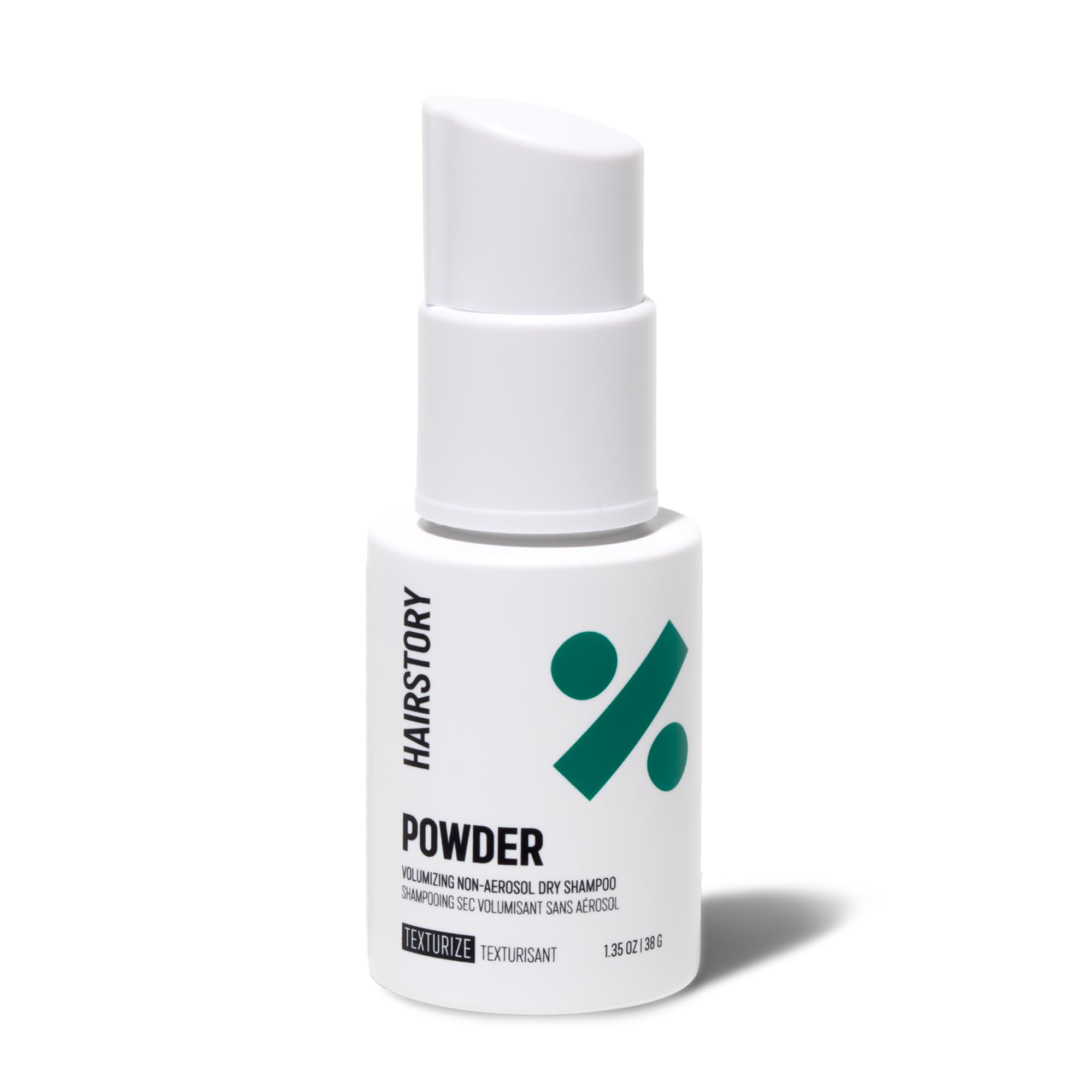 Hairstory Powder Refreshing Dry Shampoo for All Hair Types Absorbs Oil Adds Volume Texture Non-Aerosol Talc-Free No Chalky