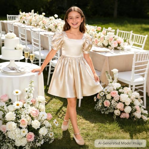 Image of Felix & Flora Girls Toddler Little Ballet Shoes - Flower Girls Mary Jane Flats Dress Shoes Party Wedding