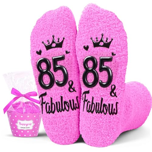 HAPPYPOP 85th Birthday Gifts Ideas - Socks for 85 Year Old Elderly Lady Best Gifts for Women in Their 85s