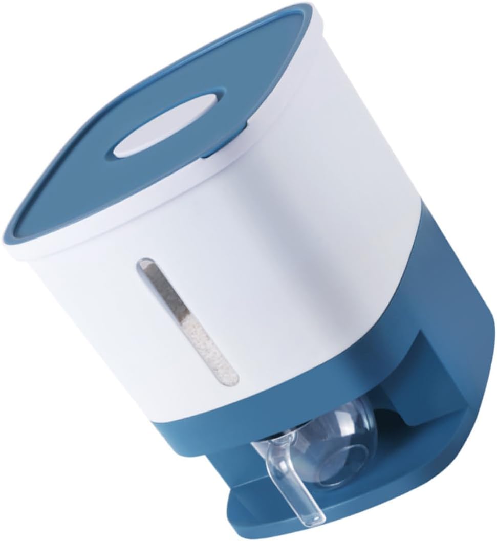 Luxshiny 20lb Rice Storage Bucket Airtight Grain Container Lid Food-Grade Plastic Kitchen Organization for Rice and Flour for Home Storage