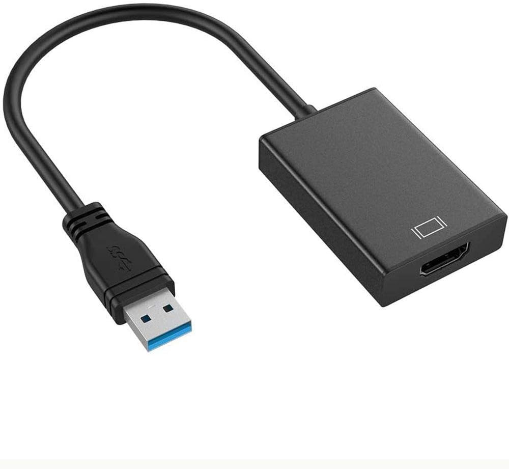 USB to HDMI Adapter, Bukeer USB 3.0/2.0 to HDMI 1080P Video Graphics Cable Converter with Audio for PC Laptop Projector HDTV Compatible with Windows XP 7/8/8.1/10