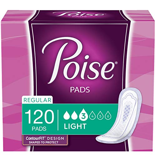 Image of Poise Incontinence Pads, Light Absorbency, Regular Length, 120 Count