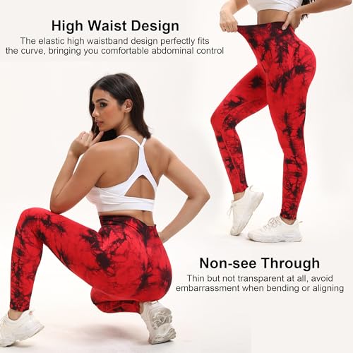 Tie Dye High Waisted Seamless Women's Yoga Leggings Soft Tummy Control Workout Leggings for Gym Athletic3