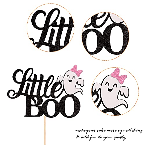 1 pezzo Little Boo Halloween Cake Topper Glitter