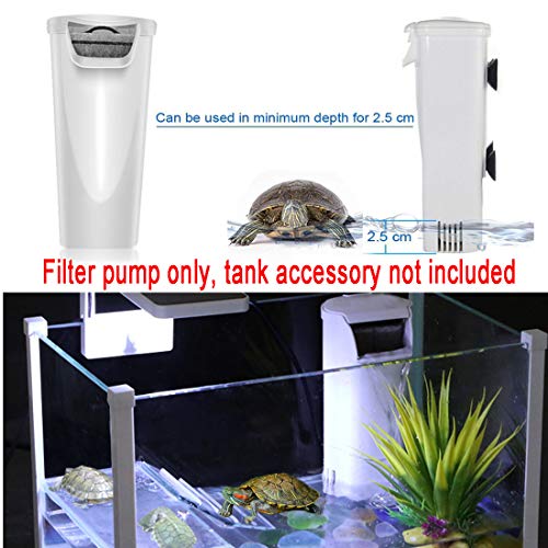 Aquarium Waterfall Filter Reptiles Turtle Filter For Small Tank 1 12 Gallon Low Level Water Clean Pump Internal Bio Media Water Filtration System For Fish Amphibian Cichlids Frog Waterfall Filter Buy Online In