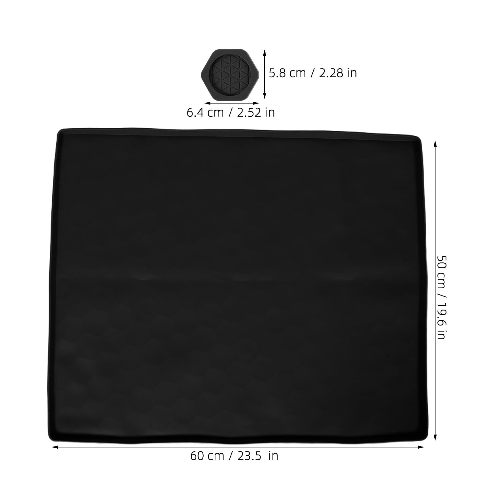 1 juego de 23,62 x 19,69 pulgadas, protector de silicona para la