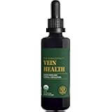 Global Healing Plant-Based Vein Health Liquid Vegan Supplement Drops to Support Blood Flow & Circulation, Helps with Spider & Varicose Veins for Healthy Legs - Organic Horse Chestnut Root - 2 Fl oz