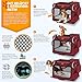 TRESKO® Hundebox faltbar inkl. Leckmatte, Spatel & Reflektoren M 61x42x42cm | Transportbox für Hunde und Katzen | Hundetransportbox Auto für kleine & große Hunde | Hundetasche robust Rot