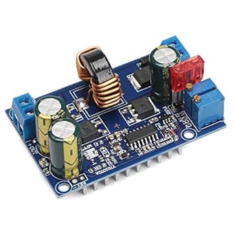 DROK DC/DC Automatic Boost Buck Converter Module 60W Constant Voltage/Current Car Voltage Regulator DC5-32V to 1.25-20V Adjustable Current Step Up&amp;Step Down Voltage Converter for Battery Charging