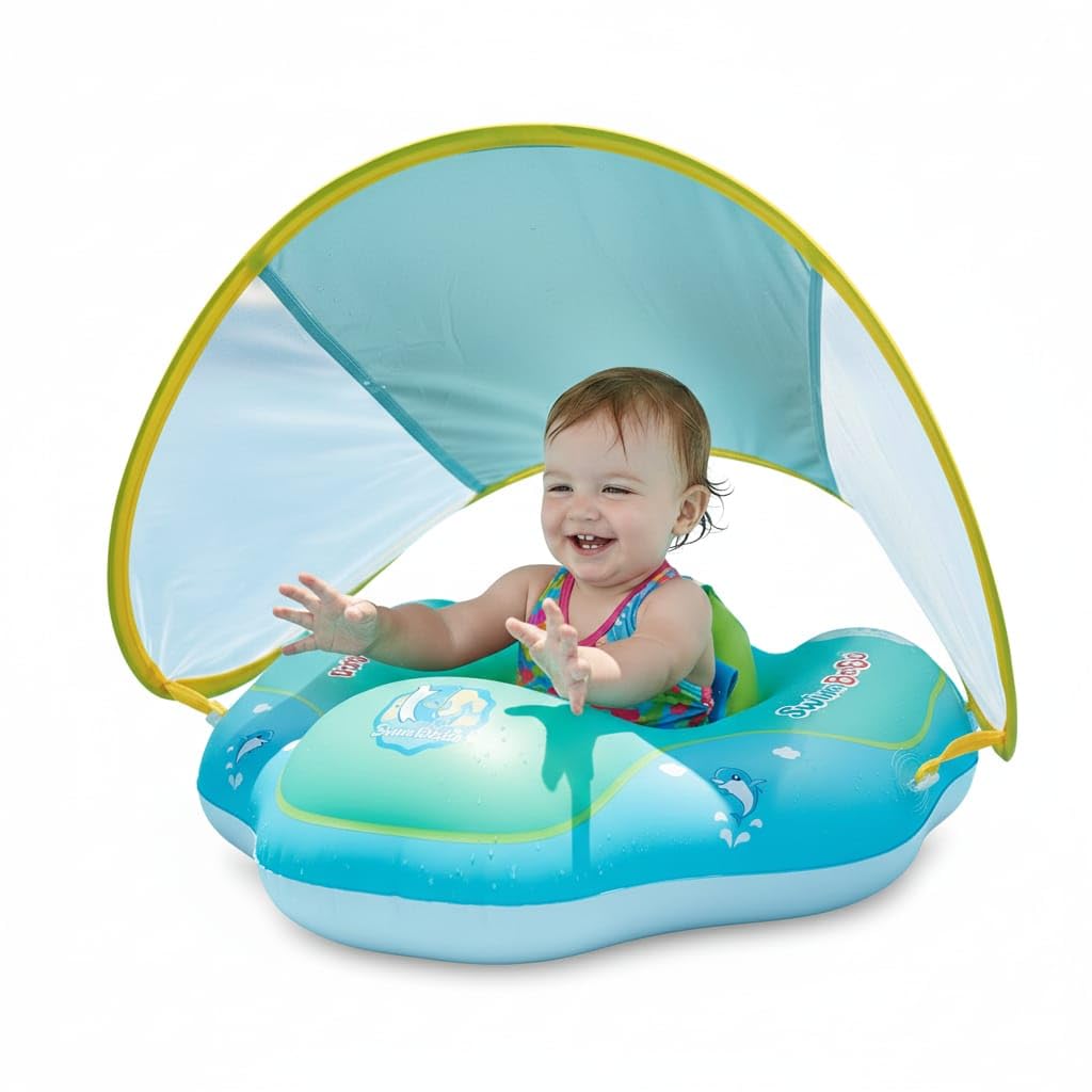 Canopy Pool Float for Infant (1 Year+) | Sun Shade Water Tube for Pool | Toddler Floater, Swim Tube & Water Accessory-image-40