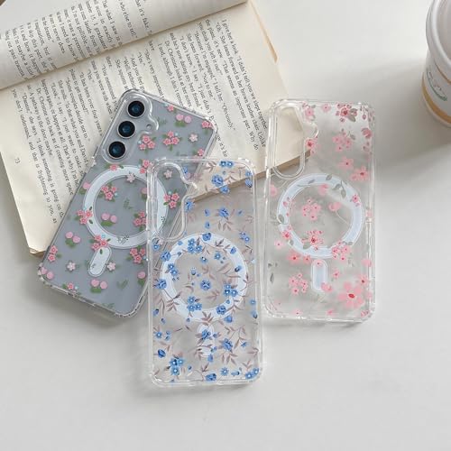 Coque antichoc Samsung S25 FE Magsafe transparente pour femmes