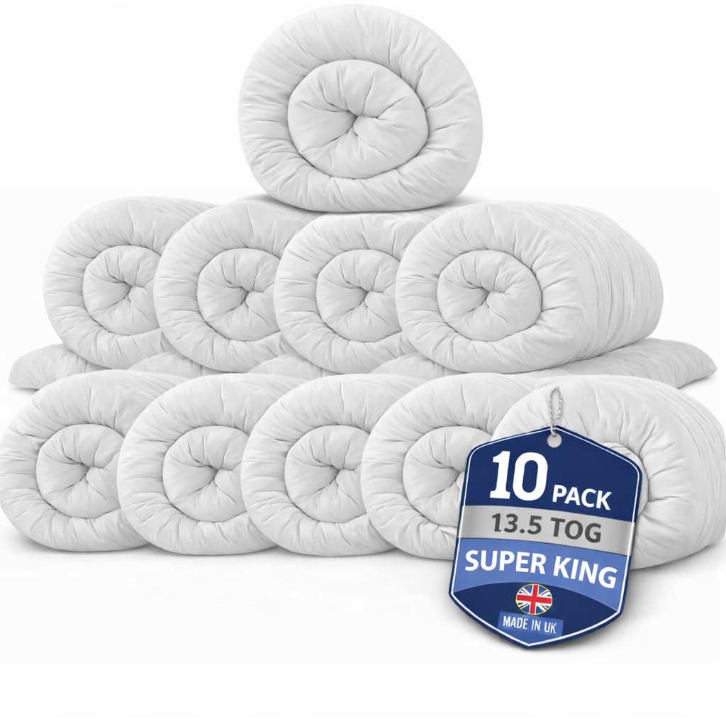 Hafaa Double Duvet 10.5 Tog (2 Pack) Anti Allergy Duvets All Year Roud Hollowfibre Filling Thick and Warm Duvet Double - UK Made Quilts — view 28