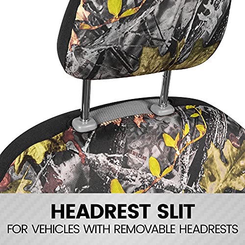 Bdk Camo Car Seat Covers Full Set With Camo Car Floor Mats – Complete Interior Protection Set, Realistic Green Forest Camouflage Pattern, Camoflauge Interior Accessories For Auto Truck Van & Suv #TOP2