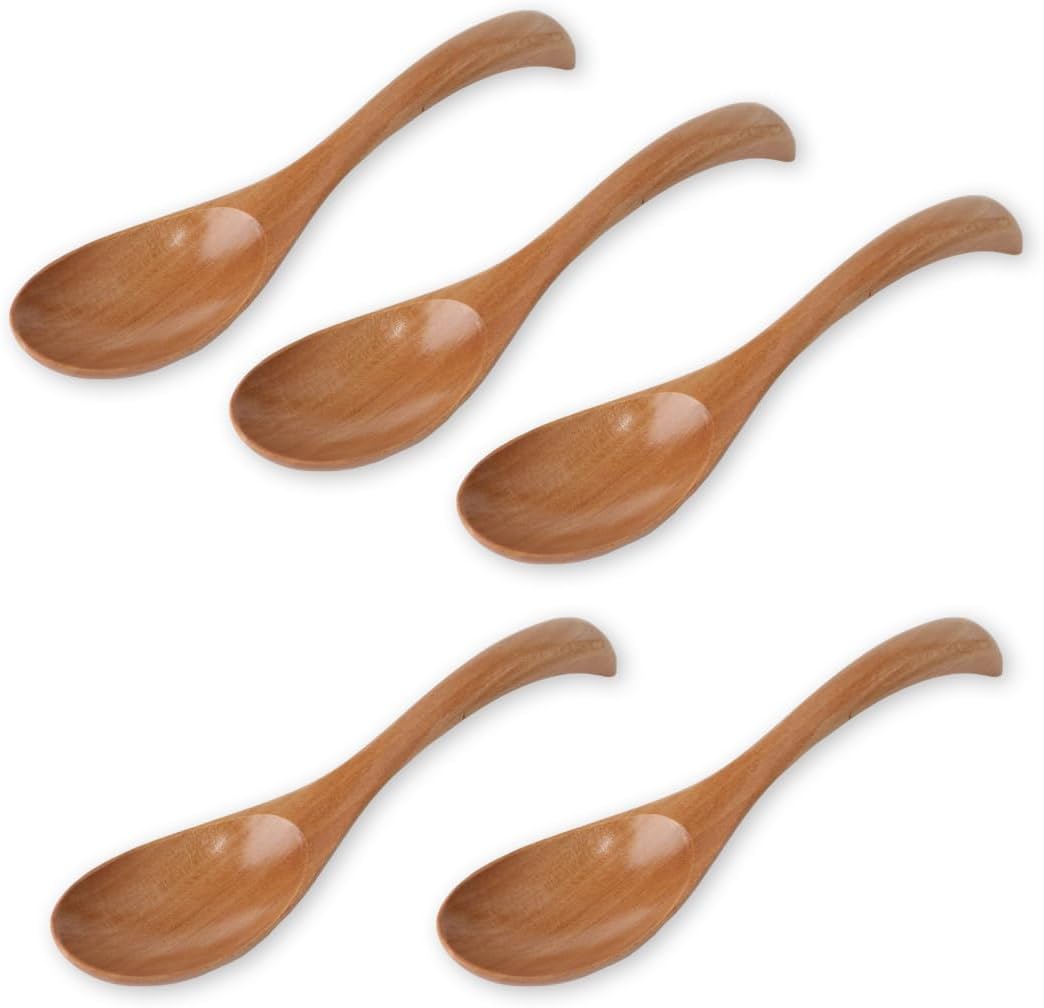 J-kitchens Wooden Lacquered Long Astragalus, Set of 5, 6.7 x 1.6 inches (17 x 4 cm)