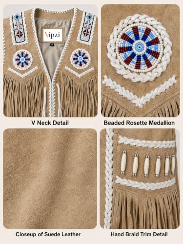 Image of Men's Western Suede Leather Vest