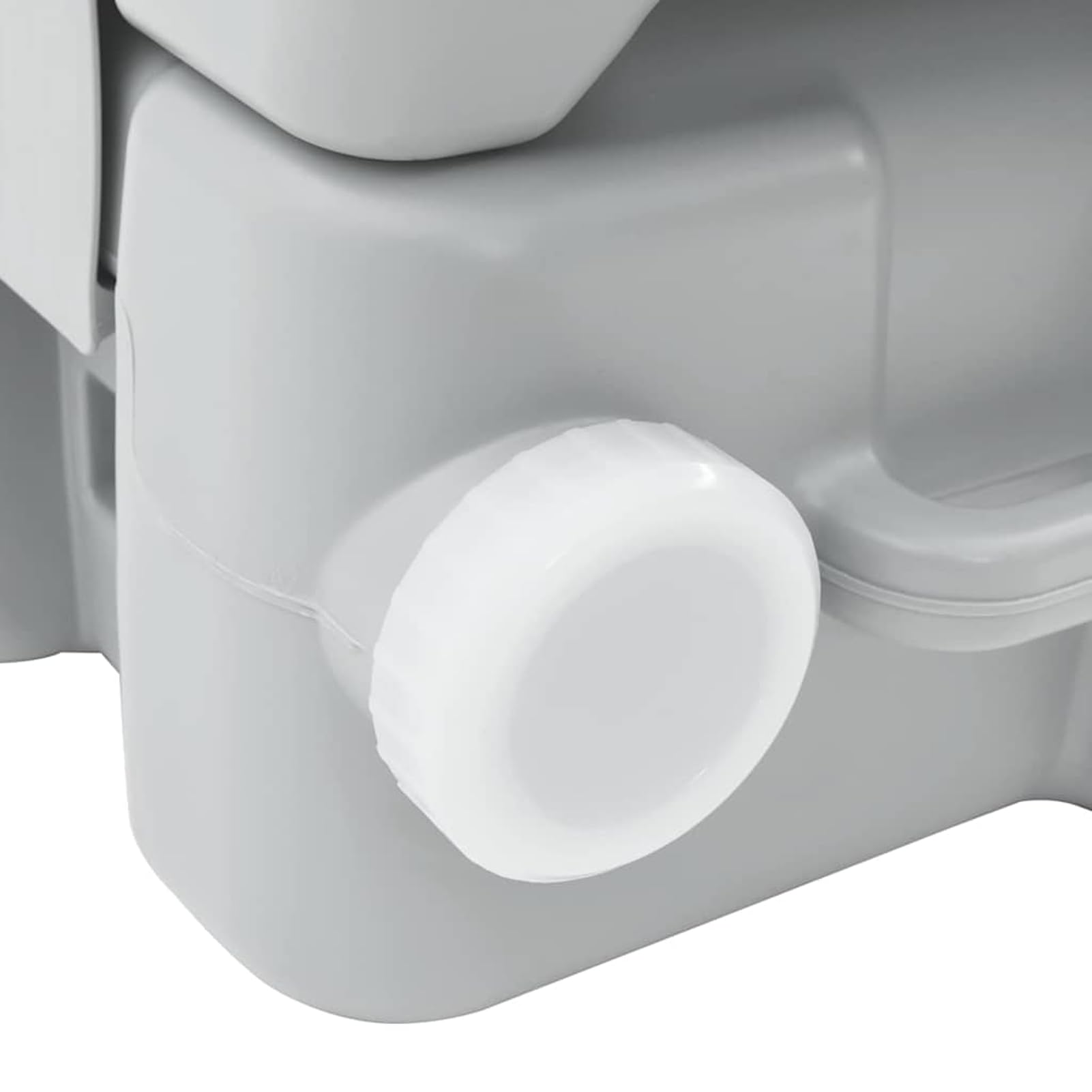 Gecheer Camping-Toilette Grau und Weiß 41,5 x 36,5 x 30 cm Polyethylen, Campingtoilette mit Deckel Mobile Toilette für Outdoor Reisen Autofahrten Boot Zelt Angeln42001438