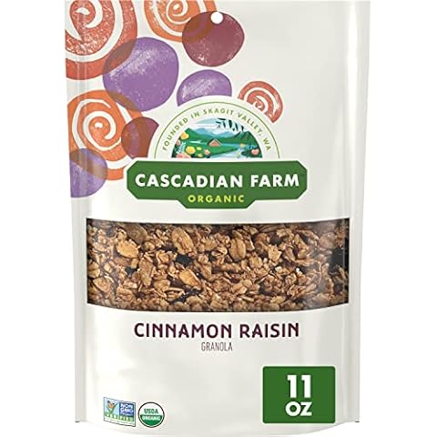 Cascadian Farm Organic Granola, Cinnamon Raisin Cereal, Resealable Pouch, 11 oz. Cover