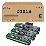 D101S High Yield Toner Cartridge Replacement for Samsung 101 101S MLT-D101S Compatible with Samsung Xpress ML-2160 ML-2161 ML-2162 ML-2163 ML-2165 ML-2165W Printers ( Black , 3 Pack )