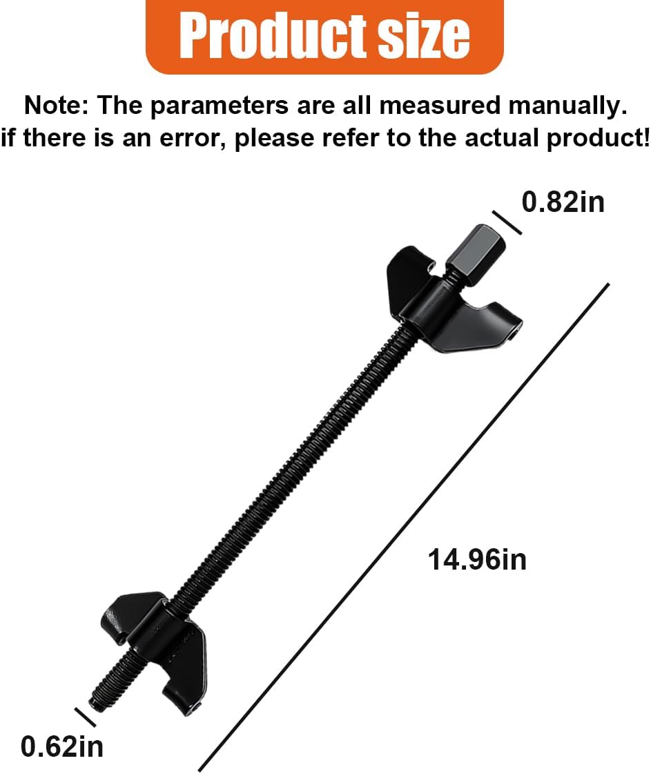 2PCS 14" Coil Spring Compressor Tool, Heavy Duty Auto Suspension Strut Installer Accessories, Universal Macpherson Coil Spring Compressor Kit with 2 Steel Jaws (Black)