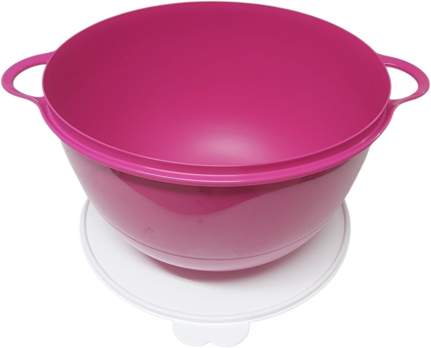 Tupperware Maximilian XXL miska do mieszania 14 litrów, różowa, z białą pokrywką w kształcie serca – miska do sałatki, ciasta drożdżowego, miska do serwowania, nie zawiera BPA
