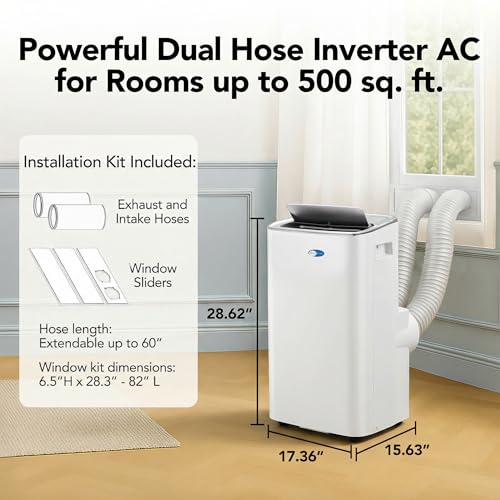 Whynter Portable Air Conditioner 13000 BTU Dual Hose Smart Wi-Fi ARC-1280WX - image 3