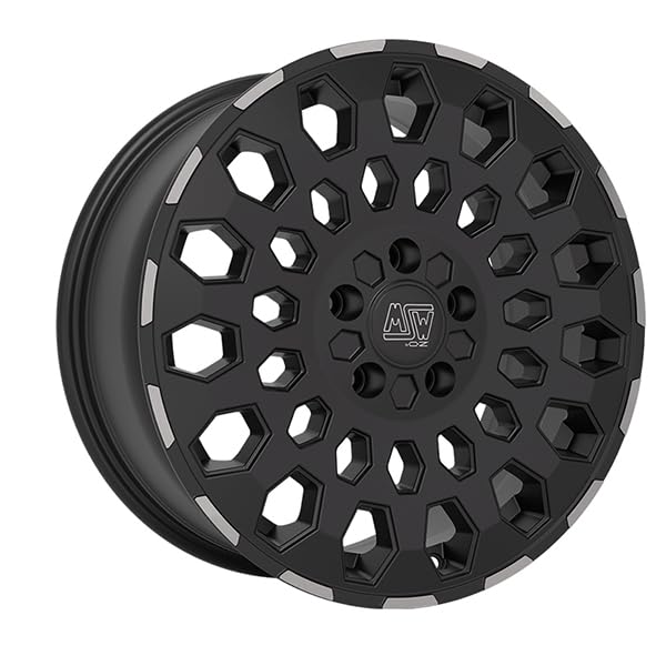 MATT BLACK LIP POLISHED CERCHIO IN LEGA MSW MSW 99 VAN 8x17 5x112 ET 35 MATT BLACK LIP POLISHED