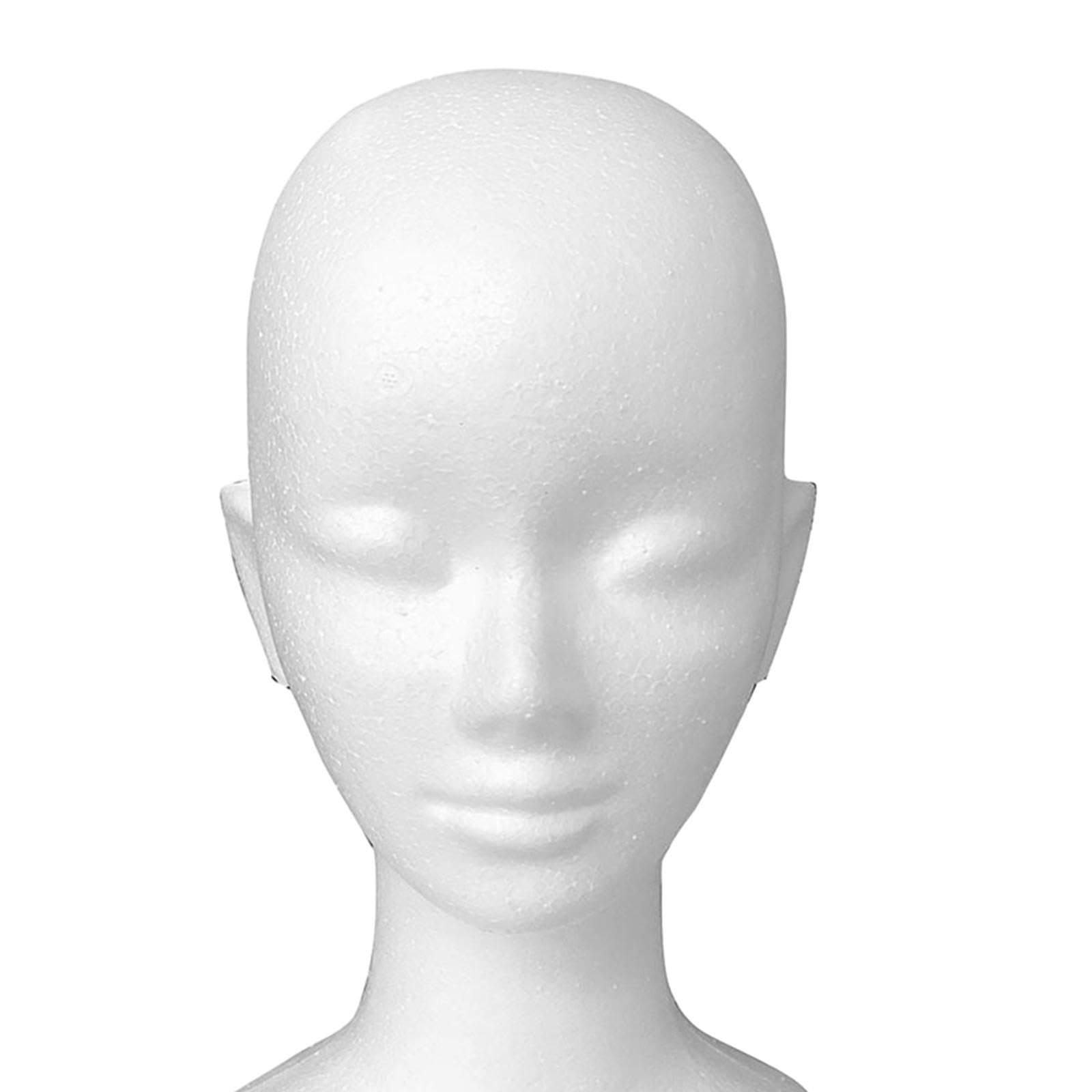 Testa Manichino Femminile in Schiuma con Collo Lungo per Parrucche Cappelli Sciarpe Occhiali Da Sole Gioielli Accessori Supporto Perrucca Da, 4 pezzi