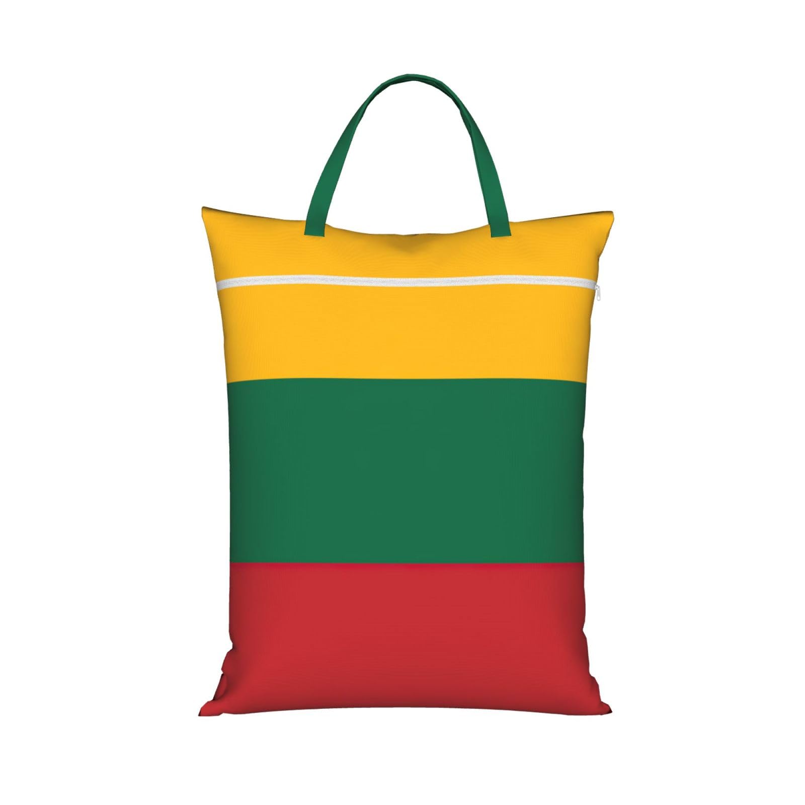 Pphgut 1 Pc Flag Of Lithuania Print Travel Laundry Bag Portable Dirt Clothes Bags Daily Hiking Camping Vacation