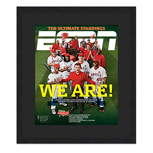 ESPN Magazine Display Solid Wood Frame - Complete with Acrylic, Backing, and Black Mat - Fits Any Magazine Measuring 10