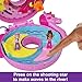 Polly Pocket Sparkle Cove Adventure Unicorn Floatie Compact Playset with 2 Micro Dolls & 12 Accessories, Including 2 with Color Change