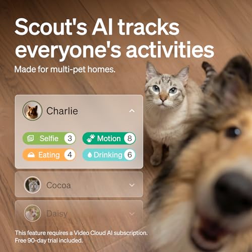 Image of PETLIBRO 90-Day AI Trial Pet Camera Indoor with Phone App, 360 Pan Tilt Dog Camera&Cat Cameras, Indoor Camera WiFi Camera with AI Detection&Recognition, Home Cameras Indoor, Night Vision, 2-Way Audio
