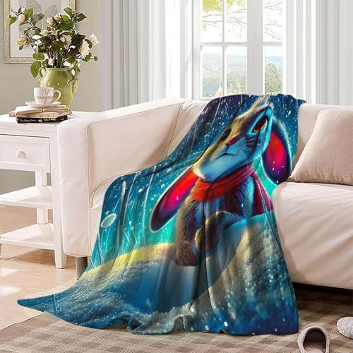 Couverture lit lapin imprimée 3D en microfibre douillette premium - 4