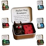 Regalo de bolsillo para abrazar calcetines, hecho a mano, con temática navideña, recuerdo de fieltro con tarjeta de mensaje, bonitos abrazos de bolsillo para ansiedad, regalos de cumpleaños de Navidad