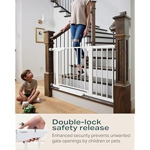   Cumbor-297-46-Baby-Gate-for-Stairs-Moms-Choice-Awards-Winner-Auto-Close-Dog-Gate-for-the-House-Easy-Install-Pressure-Mounted-Pet-Gates-for-Doorways-Easy-Walk-Thru-Wide-Safety-Gate-for-Dog-White