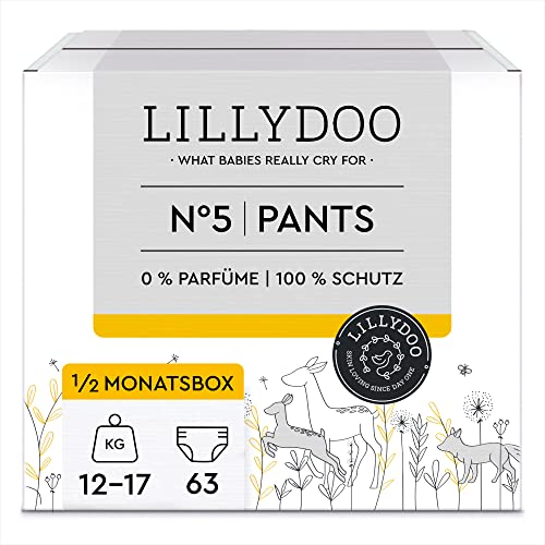 LILLYDOO hautfreundliche Pants, Größe 5 (12-17 kg), Halbmonatsbox (63 Pants) Cover