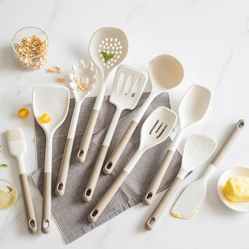 Silicone Kitchenware 10 Piece Set High Temperature Resistant Cooking Spatula Spoon