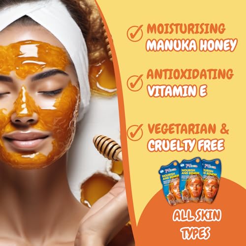 7th Heaven Manuka Honey Peel Off Face Mask with Vitamin E, Pack of 6 - Nourish and Renew - All Skin Types - Image 4